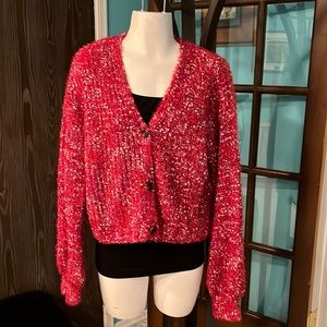 Soft red stretchy sweater